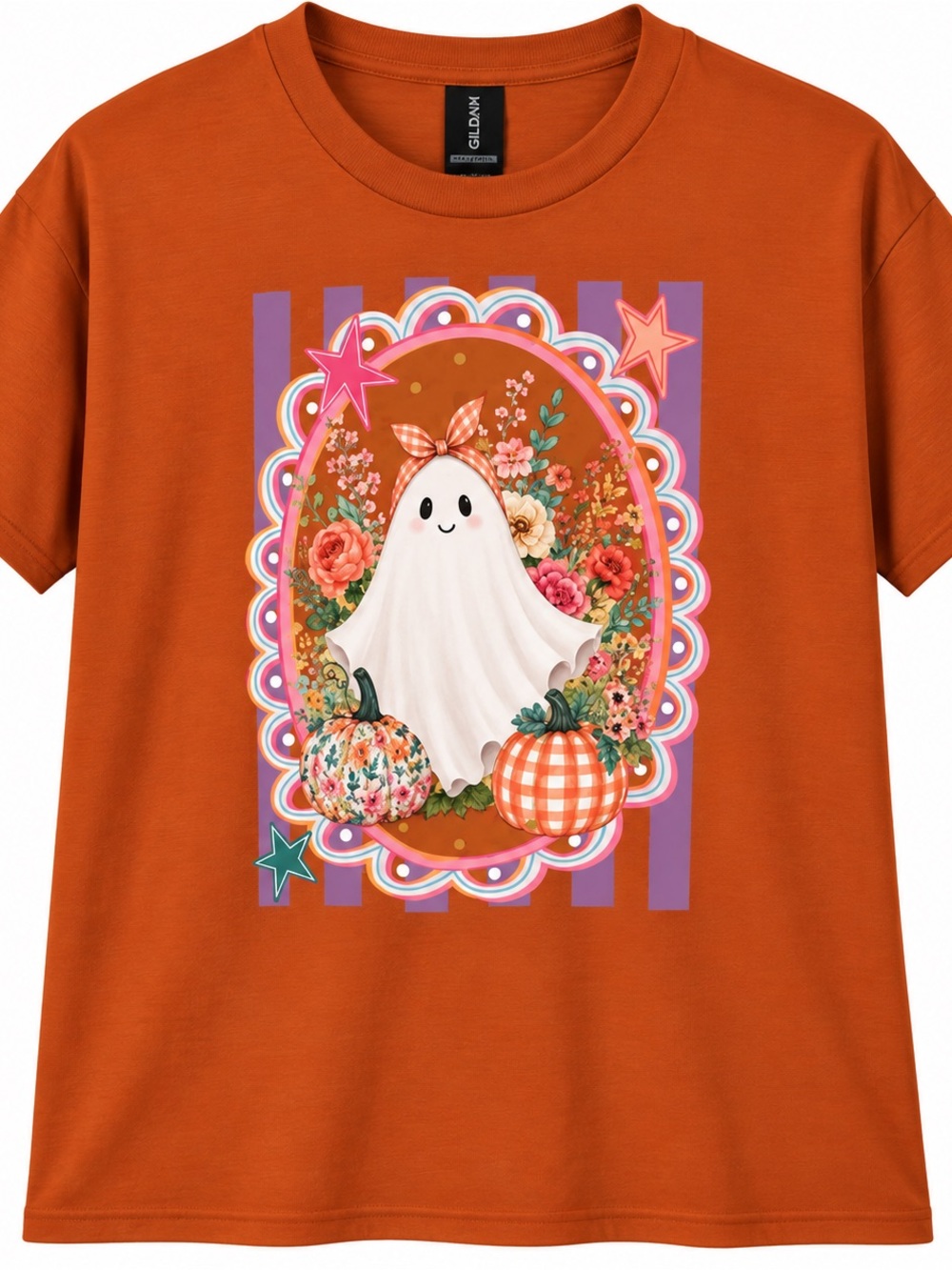 Adult Medium NWOT Floral Ghost Graphic Tee